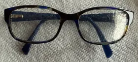 Elizabeth Arden Ea-53 Purple And Blue W Flex Temples Rectangular Glasses