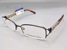 Elizabeth Arden Ea1082a Brown Women Half Rim 51-17-130 Eyeglasses
