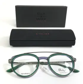 49-20-140 Ella Laguna Beach 701129 Eyeglasses Frames Green Purple Round Full Rim