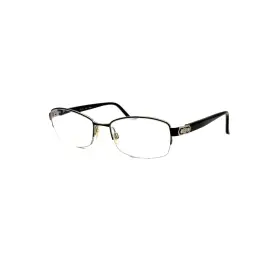 51-17-135 Elle El13390 Bk Black Womens Rectangle Half Rim Frame Only
