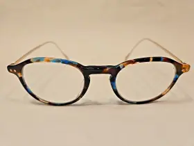 46-22-143 Elle El14401 Db Designer Eyeglasses Teal/gold Tortoise Shell