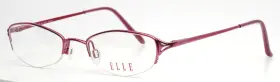 Elle El18595 Pk Pink Womens Oval Half Rim Eyeglasses 46-18-135 B 26