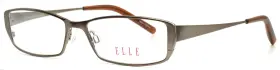 Elle El18715 Br Brown Womens Rectangle Full Rim Eyeglasses 52-15-140 B 27