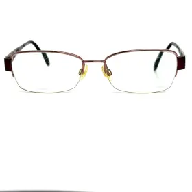53-17-135 Elle El18796 Color-re Red Wine Metal Half Rim Eyeglasses Frame H19320