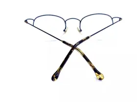 Ellen Tracy T202-18 New Black Oval Half Rim Metal Eyeglasses Austria 48 21 140
