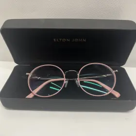 50-18-140 Elton John 596908974 Baroque 50-1 Pink Gold Eyeglass Frames W Case 50-18-140 Elton John 596908974 Baroque 50-1 Pink Gold Eyeglass Frames W Case