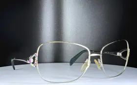 Ep128s Emilio Pucci Vtg 045 Womens Silver Butterfly Eyeglasses Frames Only