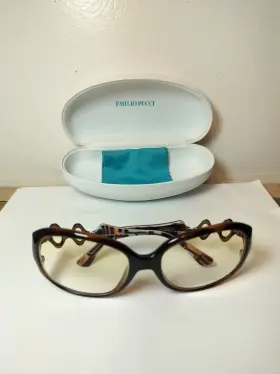 Ep604s Emilio Pucci Tortoise Reading Glasses / Frames With Case And Cloth - Italy