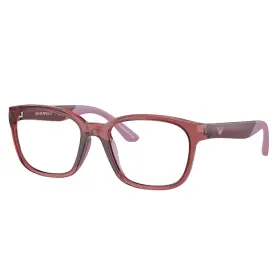 5075 Emporio Armani 056597965316 Ek 3003 Shiny Transparent Red Plastic Pillow Eyeglasses 47mm