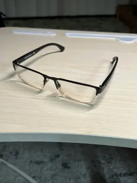 Ea1050 Emporio Armani 3001 Mens Gunmetal Half Rim Eyeglasses Frames 53/18