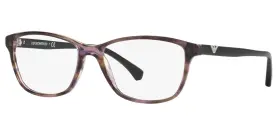 Ea3099 Emporio Armani New 5552 54mm Shiny Striped Violet Eyeglasses Frames