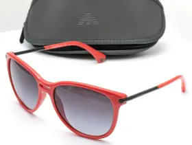 50778g Emporio Armani Ea4006 Sunglasses Red Frames With Grey Gradient Lenses 56mm
