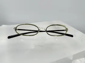 47-17-135 Emporio Armani Ea9017 Jh1 Clear And Black Oval Eyeglasses Italy Le-3