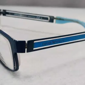 Ea9769 Emporio Armani Eyeglass Frames Ea 9769 Mens Blue Rectangle 53/17/135 Minimalist