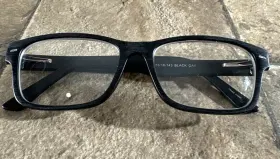 4029 Enhance Black Oak Eyeglasses Frame Full Rim Spring Hinge 53-16-143-36mm G27