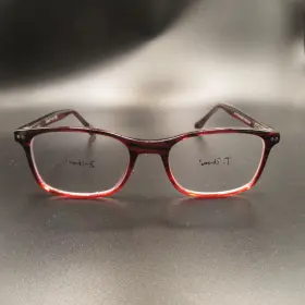 49-17-135 Enhance 4126 Eyeglass Frames Burgundy Fade Crystal Rectangular