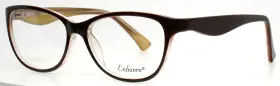 53-16-140 Enhance En3973 Brown Gold Crystal Womens Semi Cat Eye Eyeglasses B 38