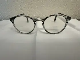 48-201-145 Enhance En4247 Eyeglasses Frame Round Shape Grey Fade Frames Only