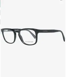 Ez5109 Ermenegildo Zegna Authentic 001 Shiny Black Square Demo Lens Eyeglasses
