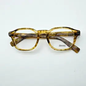 49-21-145 Ermenegildo Zegna Ez5293 Eyeglasses Frames 047 Light Brown Authentic