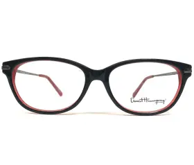 51-16-140 Ernest Hemingway 4644-bkr Eyeglasses Frames 4644 Bkr Oval Black Red Full Rim