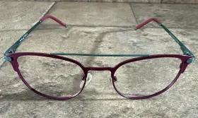 H4832 Ernest Hemingway Burgundy Teal Metal Eyeglasses Frames 49-18-140mm Dr1