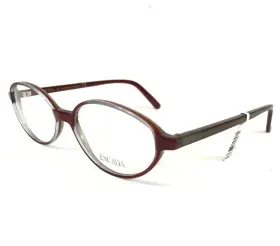 E0124-e941 Escada Eyeglasses Frames E0124 E941 Burgundy Red Brown Clear Oval 51-15-140