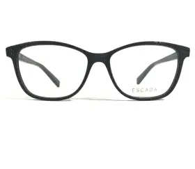 53-15-140 Escada Vesa04 Col.0700 Eyeglasses Frames Black Square Cat Eye