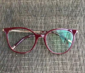 53-14-140 Escada Vesd39k Burgundy/gold Round Eyeglasses Frames Vesd93k