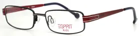 46-16-120 Esprit Et17328 Kids 538 Black Red Boys Rectangle Eyeglasses B 24