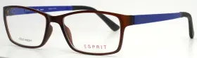 53-16-145 Esprit Et17447 535 Brown Mens Rectangle Full Rim Eyeglasses B 33