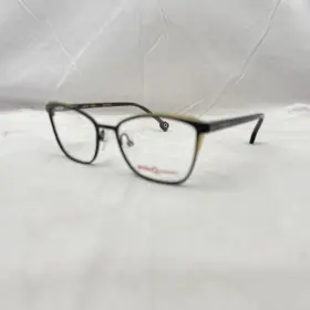 Etnia Barcelona 435736042802 Womens Amma Metal Acetate Square Cat Eye Eyeglasses Black/gold