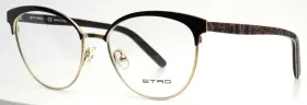 53-17-140 Etro Et2119 001 Black Womens Semi Cat Eye Eyeglasses B 44