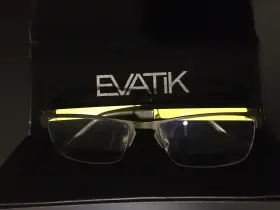 54-16-140 Evatik 9164 9132 Col.947 Khaki Lime Rectangular Half Rim Mens Eyeglasses