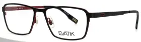 57-18-145 Evatik 9167 949 Black Red Mens Rectangle Full Rim Eyeglasses B 38