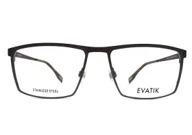 56-17-150 Evatik 9251-m206 Eyeglasses Frames 9251 M206 Gunmetal Burgundy Red Square Large