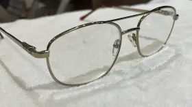 38-18-140 Eye Q Sw210 Eyeglasses Frame Mens Brown Gold Metal Frames