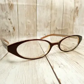 46-16-140 Eyebro Optix Eo-5033 4.dbbe Brown Beige Cat Eye Oval Eyeglasses Frames -
