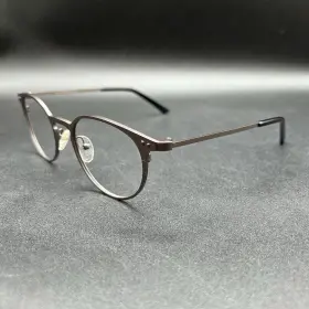 7645-091924-19.95 Eyebuydirect Eyebuydiect Thin Line Eyeglasses Frame Brown 49-20-140 Used