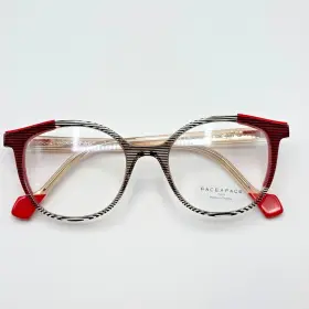 49-18-140 Face A Shift-1 Eyeglass Frames Shift 1 Col. 4321 Transparent Striped New 49-18-140 Face A Shift-1 Eyeglass Frames Shift 1 Col. 4321 Transparent Striped New