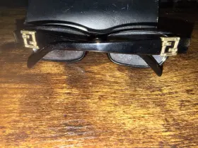 F1015r Fendi Women S Black Eyeglasses Gold Logo On Side With Case 52 15 001 135