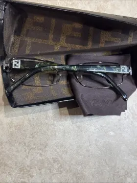 F1029r Fendi F10295 035 Eyeglasses Frames Emerald Green With Logo- Womens - No Lenses F1029r Fendi F10295 035 Eyeglasses Frames Emerald Green With Logo- Womens - No Lenses