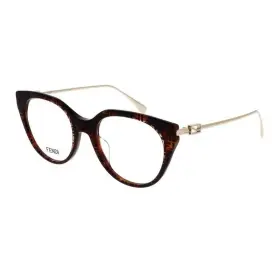 Fe50010i Fendi 055 Brown Gold 53mm Women Eyeglasses Rxable Authentic