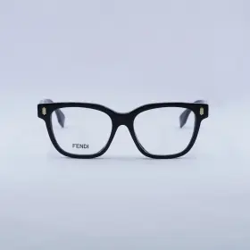 52-16-145 Fendi Fe50055f 001 Women Shiny Black Eyeglasses Square Acetate