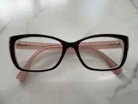 Ff0003 Fendi Vai Eyeglasses Frames Pink Red Ff Monogram Italy Women 140