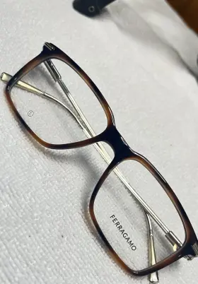 54-18-140 Ferragamo Sf2977 Rectangular Brown Tortoise Eyeglass Frames