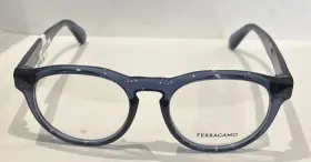Sf2987 Ferragamo 2987 450 50/19 145 Blue Eyeglasses Frames Nwt Demo