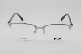 52-18-145 Fila Vf1395 New Silver Green Eyeglasses Frames Men