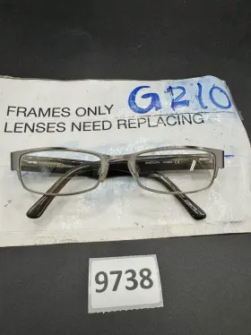 6672-061224-28 Flex Randolph Ellsworth Rect. Eyeglasses Frame Brushed Pewter 53-18-140 Used