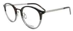 50-23-145 Flexon 883900206532 B2024 221 Mens Glasses Brown Horn Gradient Flexible Titanium